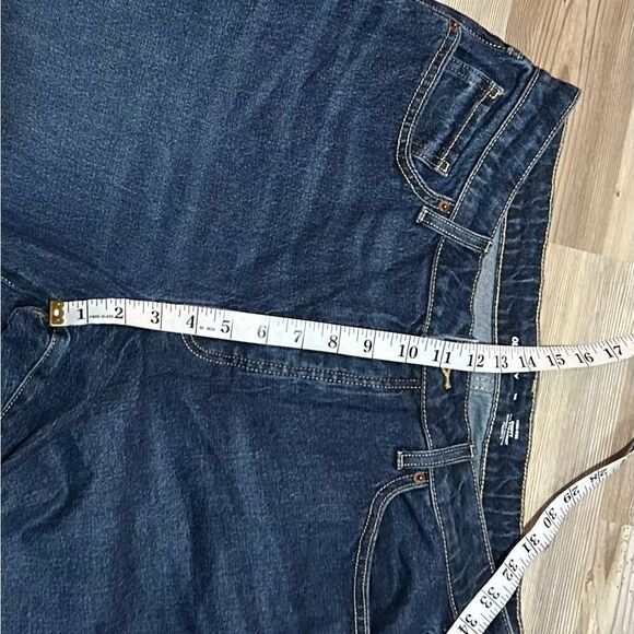 Old Navy High-Waisted Secret-Smooth Pockets O.G. Straight Raw Hem Jeans Size 16 - Picture 7 of 12